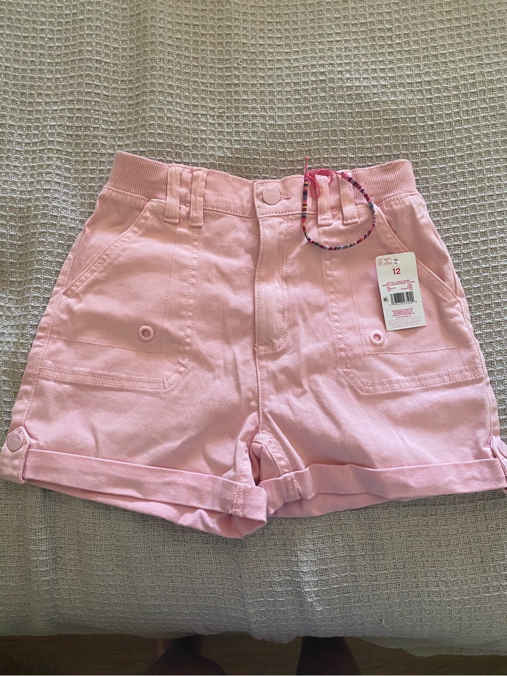 Justice Pink Casual Cargo Bermuda Shorts